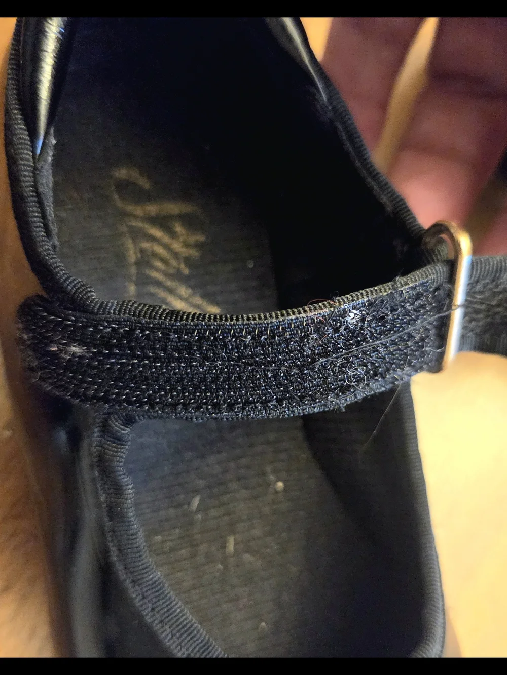 STELLE Girls Black Patent Tap Shoes Size 8 Toddler Rhinestone Buckle Mary Janes